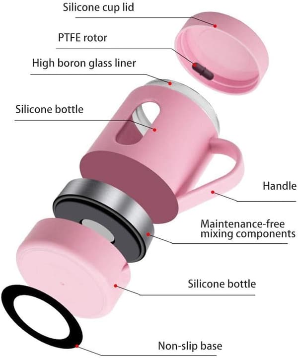 1 stk (Pink) Selvomrørende Kaffe Kop Smart Varmedrik Mixer