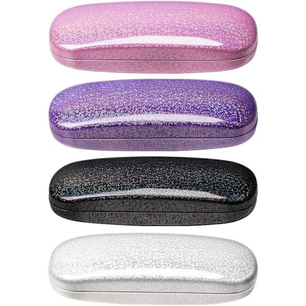 (4-pack) Glasögonfodral, Unisex Hårdskaligt Glasögonfodral Skyddande