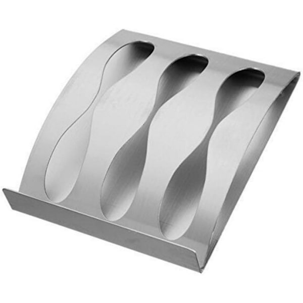 Tandbørsteholder, 3 Huller Rustfrit Stål Væghængt Tandbørste Razor Holder, 3M Selvklæbende Tape (Ingen Boring