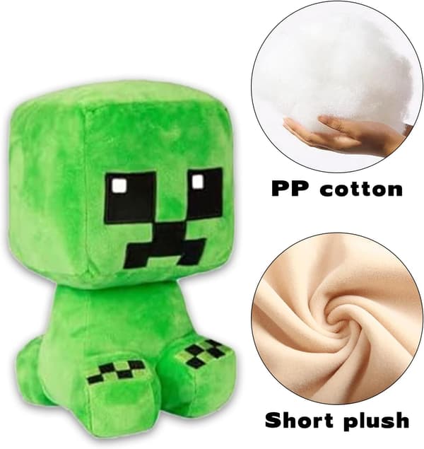 ponpom Crafter Creeper Pehmolelu, Vihreä, 22 cm Korkea