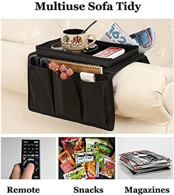 Sofa Armlen med Koppbrett, Hengende Armlen med Lomme Sofa