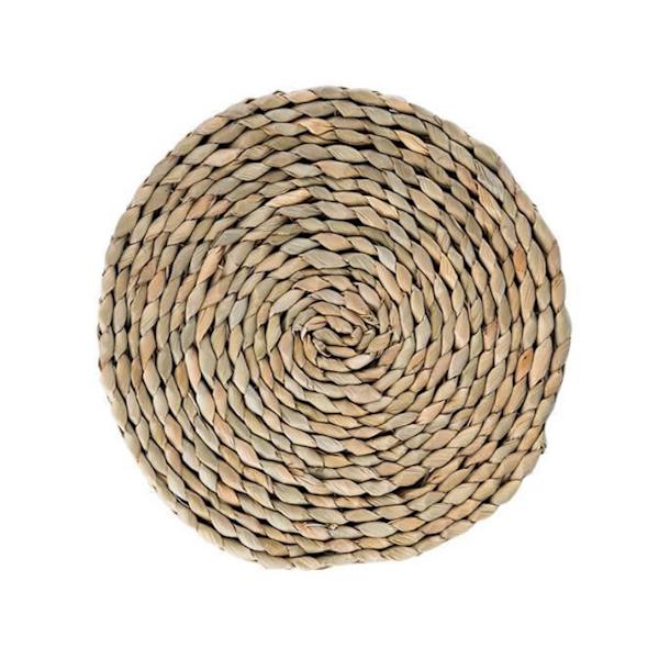2 kpl Luonnolliset Pyöreät Rattan-Aluslautasen Olki-Eristysalustat 30CM
