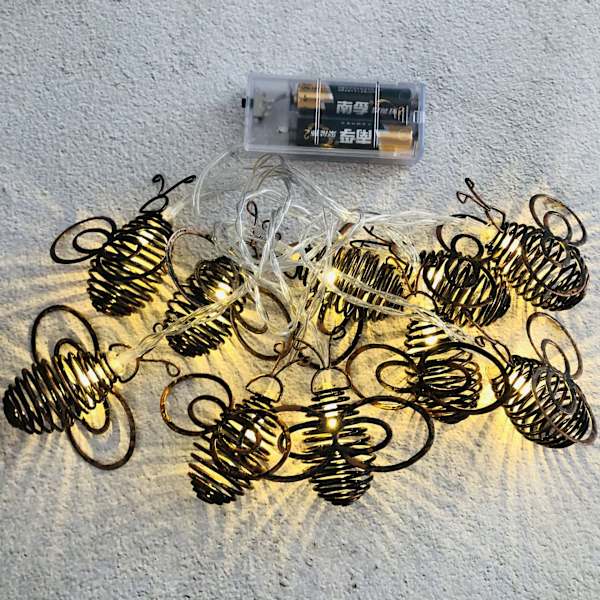 Metallisk Bi-Ljusgirlang - Inomhus & Utomhus Fairy Lights -