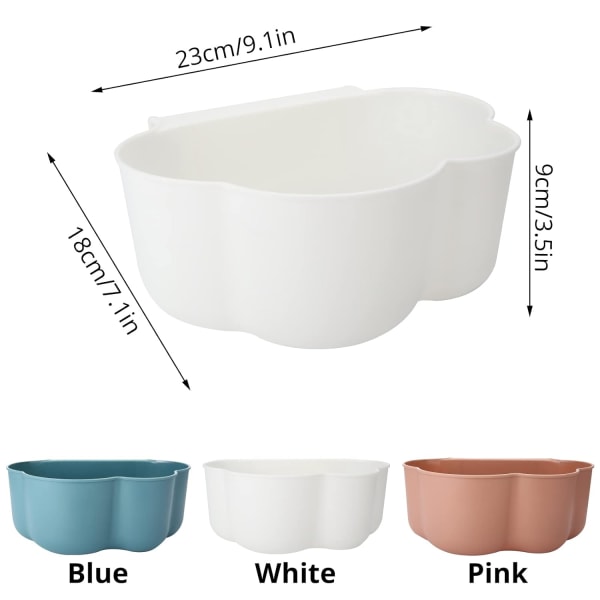(23*18*9cm, vit), 1 förpackning köksskåp och keramisk hängande
