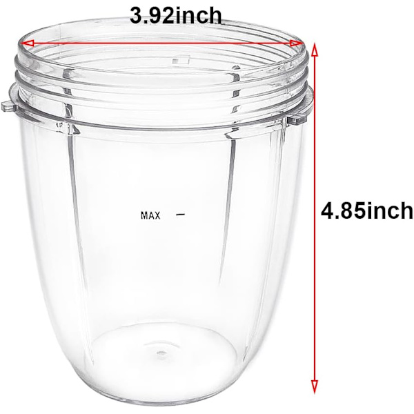 Reservedele kopper, Kompatibel med NutriBullet 600W og 900W Blender (2 18oz kopper)