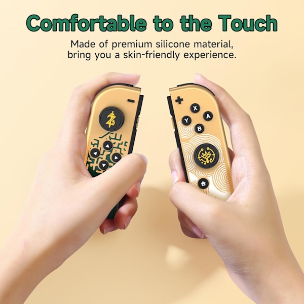 Switch Tumgreppshättor för Zelda Tears of The Kingdom Joy Con, Silikon Joystick-Hattöverdrag Tillbehör Kompatibla