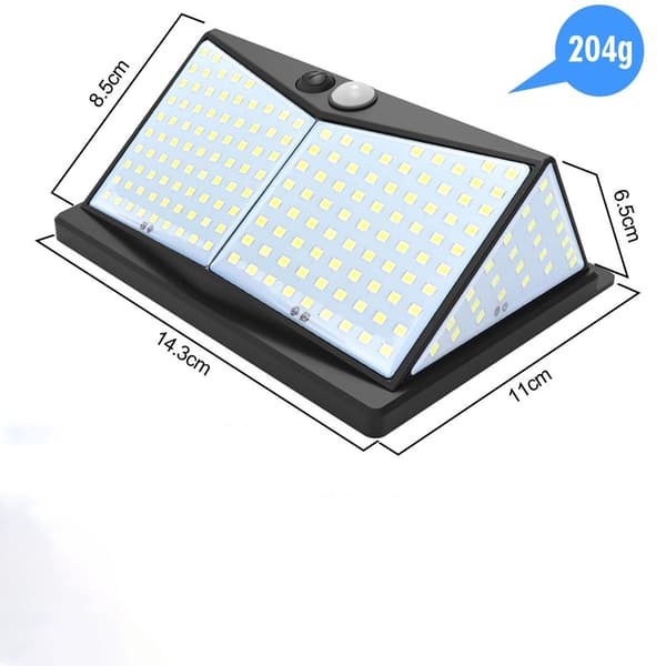 2-pack Solcellsdrivna Utomhuslampor, 208 LED Utomhus LED-Strålkastare med