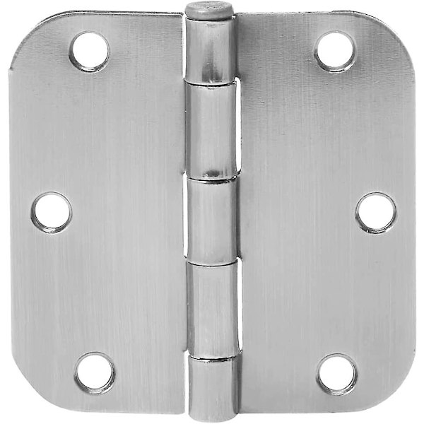 Basics Rundade 3,5 tum x 3,5 tum dörrgångjärn, 4-pack, satin nickel