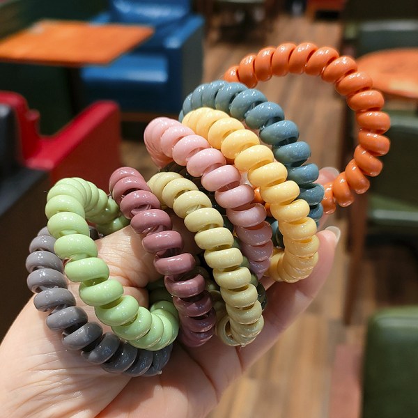 Elastiske hårkrøller X4 (Farveblanding) elastiske spiraler til kvinder