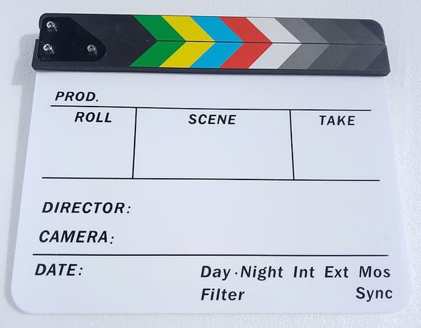 Regissörs Filmklappbräda, Professionell Biografklappbräda,