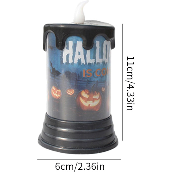 Halloween-gresskarlys - Halloween-lys uten flamme -