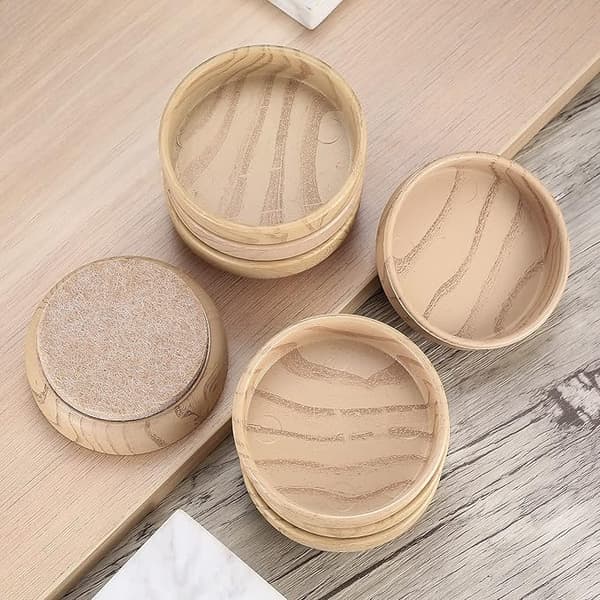 8-pack ID Träimitation Stolsbenskydd (6cm), Stolshatt,
