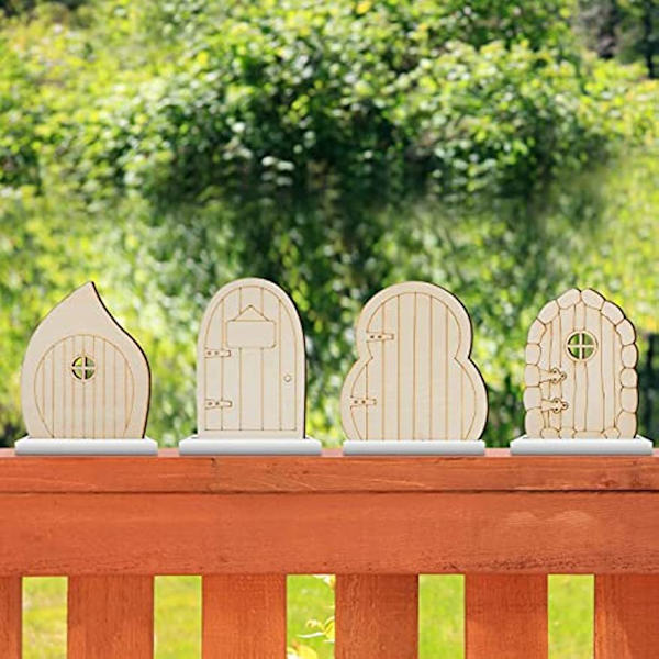 60 stycken målade panel-log-fe-dörrar trädgårdsdörrar mini-fönster