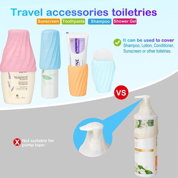 4 kpl Matkustus-Toilettitarvikkeiden Pullokorkkien Vuodotonta Elastista Suojausta