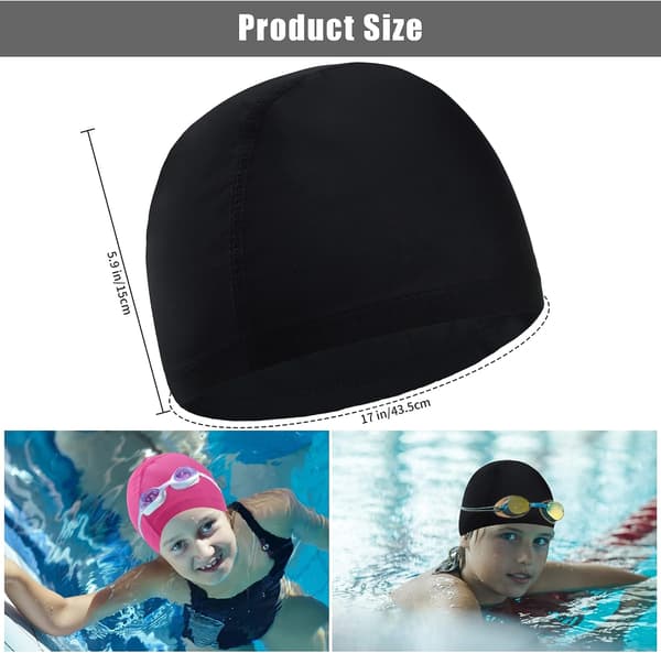 2-pack Badmössa för Vuxna, Mjuk Polyester, Simning i Poolen