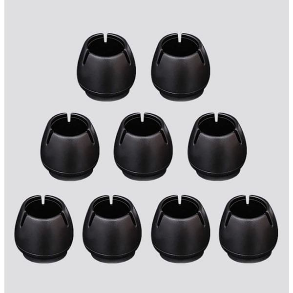 32 Stycken Möbel Stolsbensskydd Stolsbensskydd Gummi Stolsbensskydd Runda Benskydd, 12-17MM (Svart)