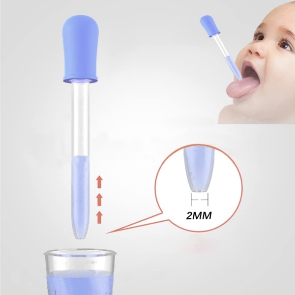 Plastdropplare med skala 5ml, experimentdropplare för barn