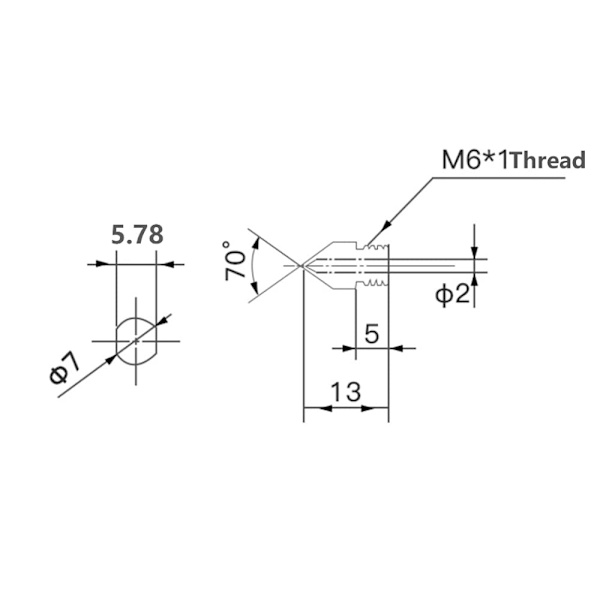 2 kpl MK8 kovateräisiä suuttimia 1,75 mm, kulutuskestäviä ja kovettunut
