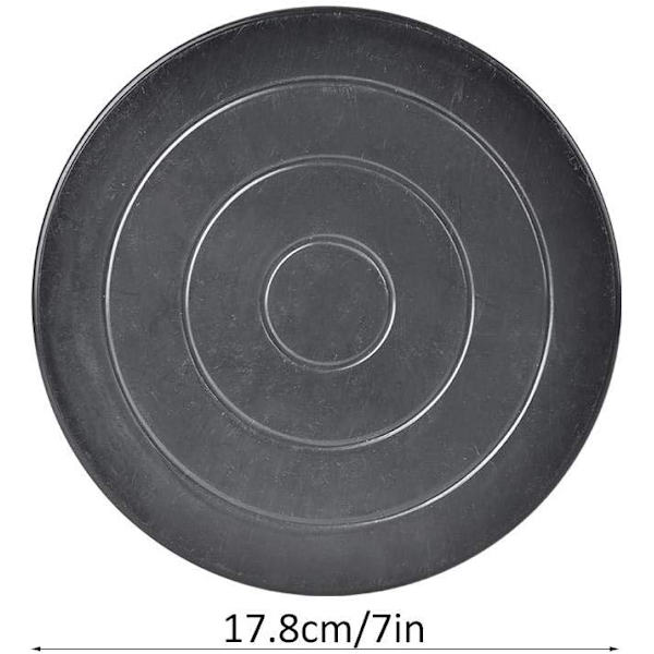 1 stk sort keramisk drejeskive 18 cm håndlavet skulptur ler