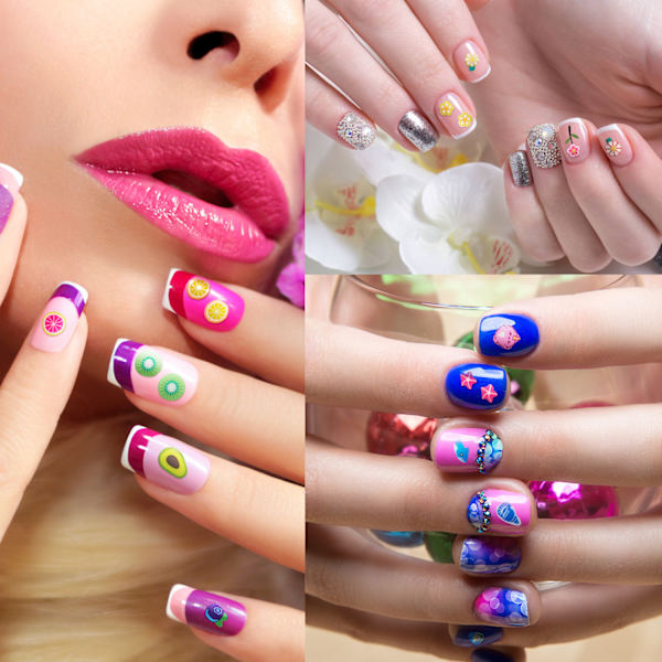 4 Ask Nagelset Nagelstenar Falska Naglar Mix Nageldiamanter