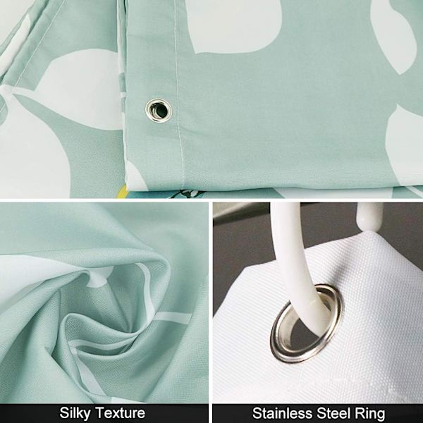 Design Duschdraperi i Polyester med Krokar, Mögelresistent