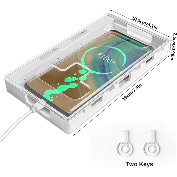 1 stk (transparent) Telefonfengsel Slitesterk Telefonlåseboks for Hjemmet