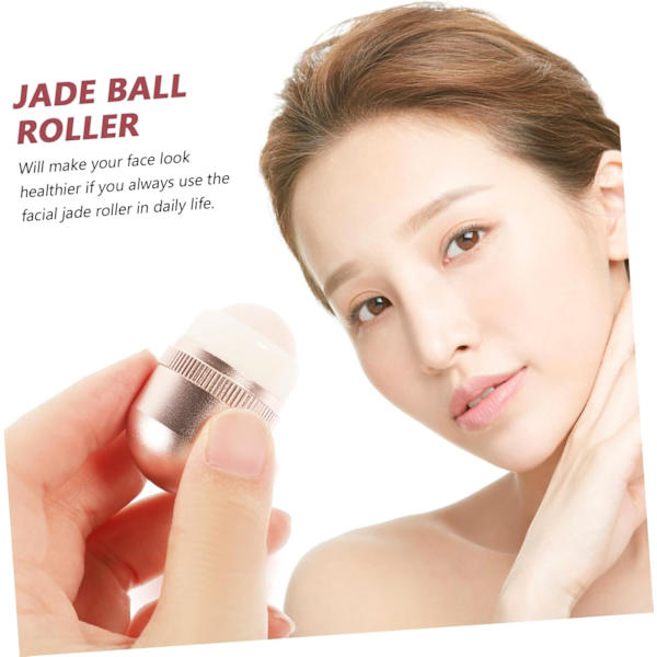 1 Set Vulkanisk Stenkula Hudklämma Jade Massager Makeup Ögonvals Avlägsna Mörka Ringar Vals