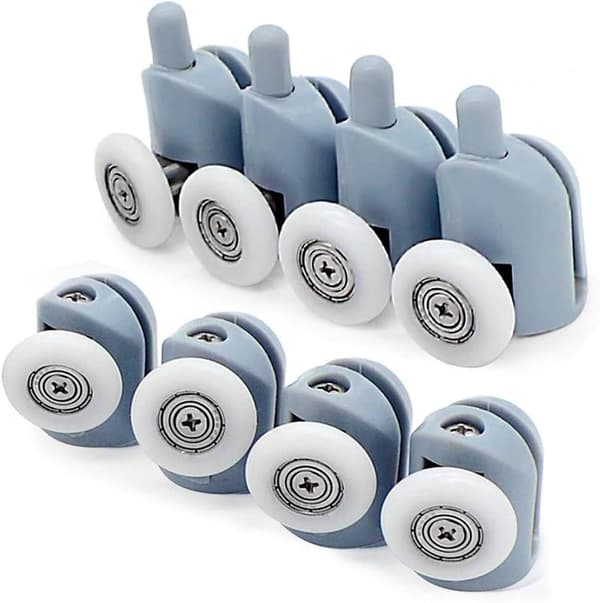 23mm Glidande Dörr Rulle, 8 Duschdörr Rullar, Justerbar