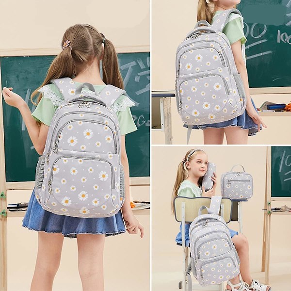 Rygsæk til folkeskoleelever - Daisy Prints