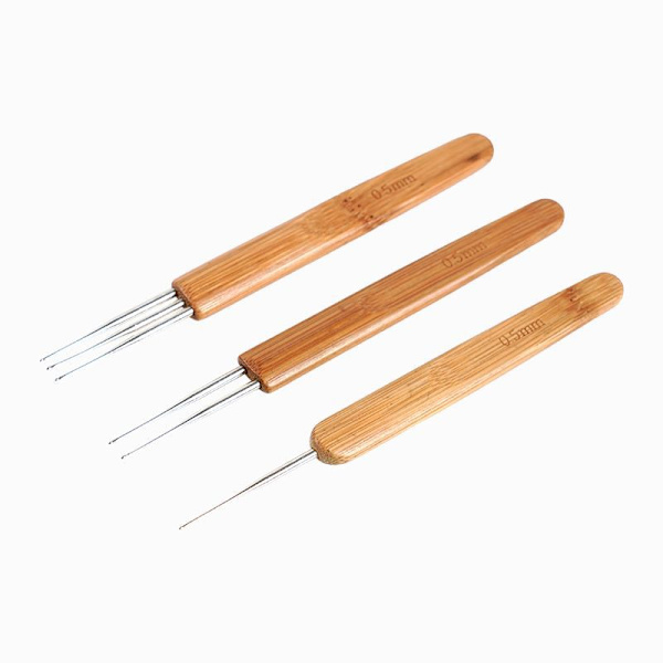3 kpl/setti D-kokoinen virkkuukoukku, virkkuutyökalu, virkkuukoukku 0,5 mm (1 koukku, 2