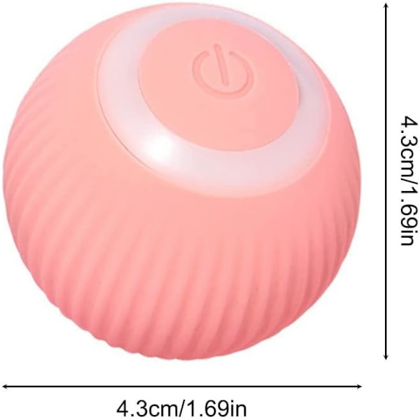 1 st (Rosa) Smart Cat Ball, Interaktiv Kattleksak, 360 Grader