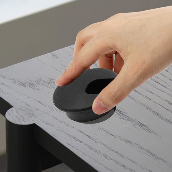Sett med 10 U-formede kabelbokser for skrivebord, datamaskin, skrivebord og annet