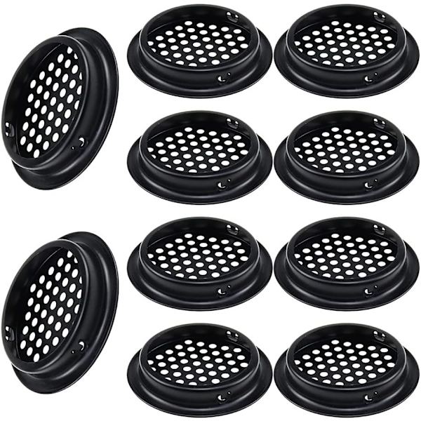 10 stk. 53 mm/2 tommer rustfrit stål ventilationsgitter til skabssko