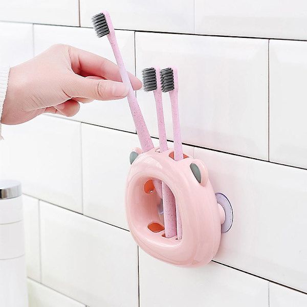 2-pack Sugkopps Väggmonterad Tandborsthållare Badrum Väggställ