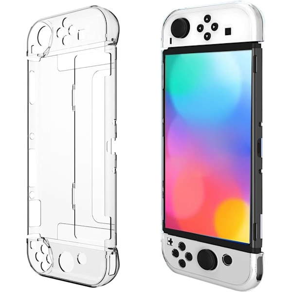 Kompatibel med Transparent Skydd för Nintendo (OLED-version), Lätt, Bekväm att Hålla, Slitstark