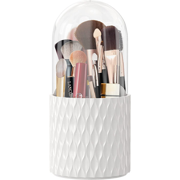 1 stk. 11 * 23cm bølgeformet 360 ° roterende makeupbørsteopbevaring