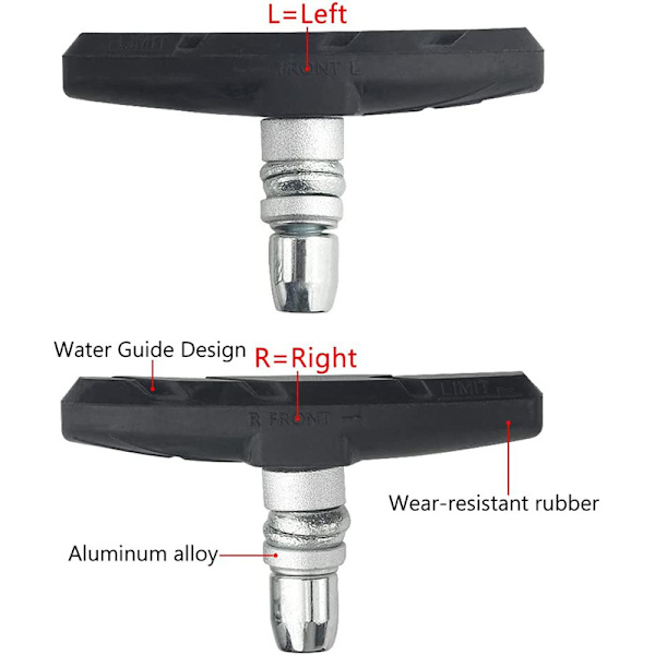 Cykelbremseklodser 2 Par med Monteringsværktøj Holdbar