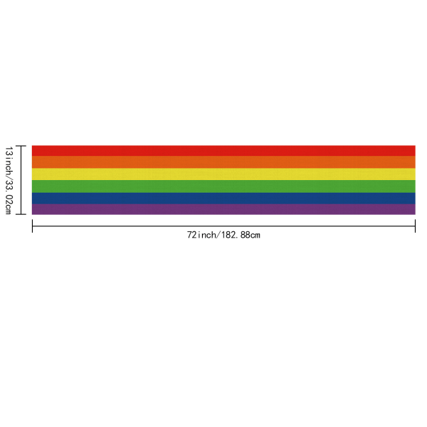 3 stycken olika storlekar bord flagga regnbågsränder hem