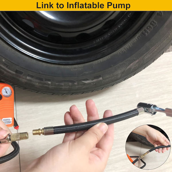 Dæk-inflationsslange adapter