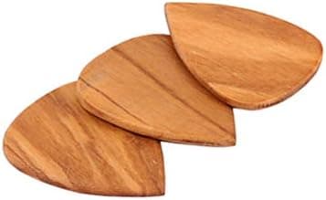 3 træguitarpicks til elektrisk guitar, akustisk guitar eller