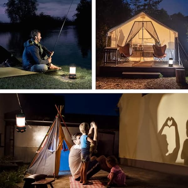USB-oppladbart LED-bærbar lys (oransje), 3000mAh Camping
