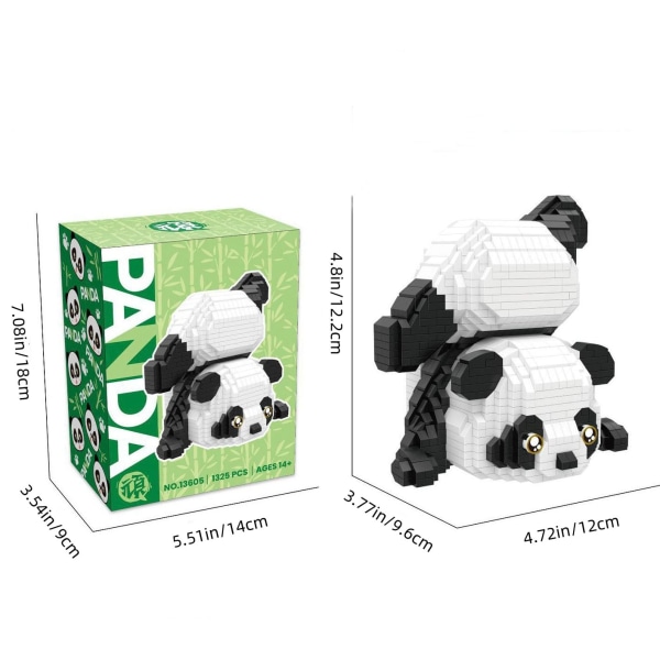 1 æske Panda miniature byggeklodssæt