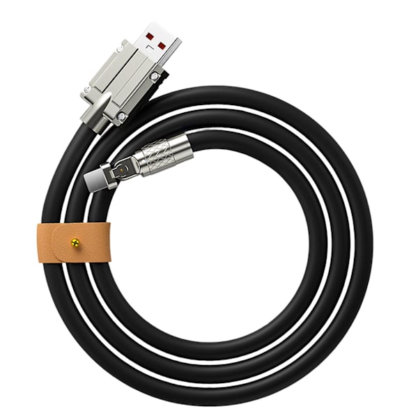 Hurtigladingkabel Usb Til C-ledning 180 Graders Roterende Rettvinklet