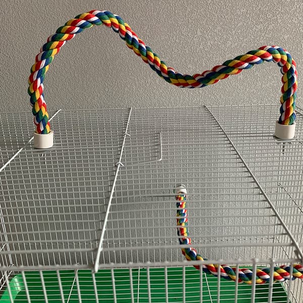 1 st 40cm stor, medelstor och liten papegojbomullsrep klätterrep