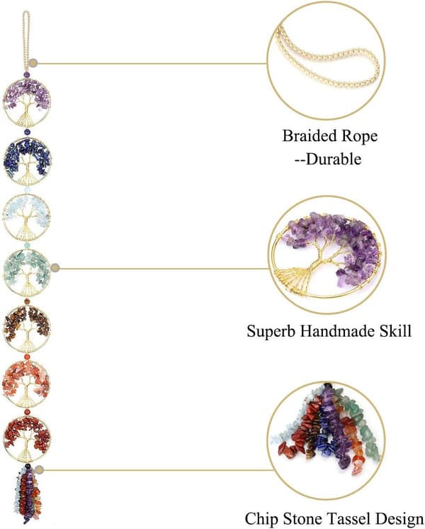 7Chakra Ornament Livets Tre Hengel Dekorasjon Chakra