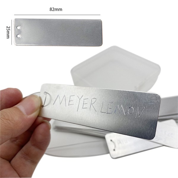 100 Aluminium Trädgårdsetiketter - Rektangel, Utomhusskyltar, Metallskyltar, Trädgårdsväxtetiketter, Aluminium Trädgårds S