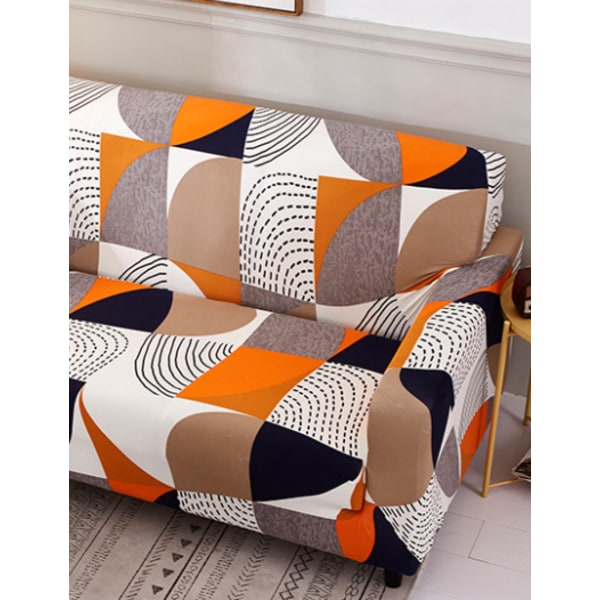 2-seters sofatrekk 140-180cm Moderne armlene sofatrekk Universelt elastisk sofatrekk Sofabeskyttelsestrekk oransje