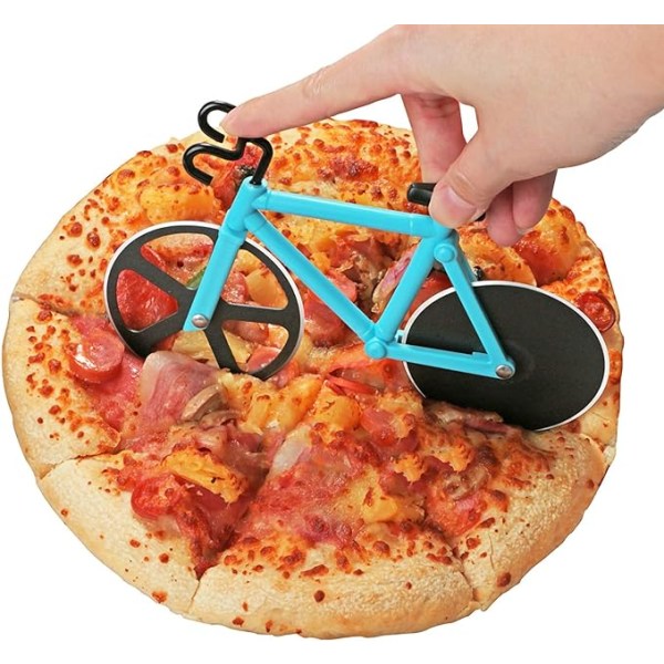 Pizza Cutter i Form af Cykel, Pizza Ruller, Rustfrit Stål