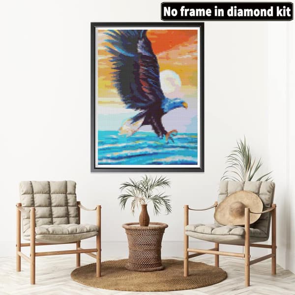 DIY 5D Diamantmaleri Komplett Sæt Ørne, Diamantbroderi