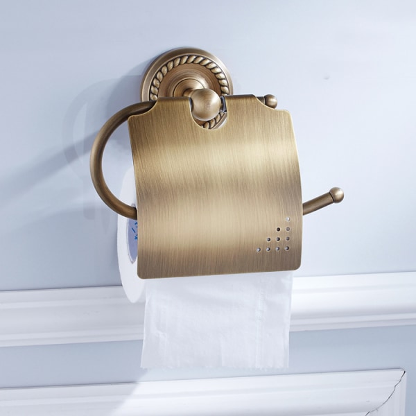 Antikt udskåret toiletpapirholder til badeværelset